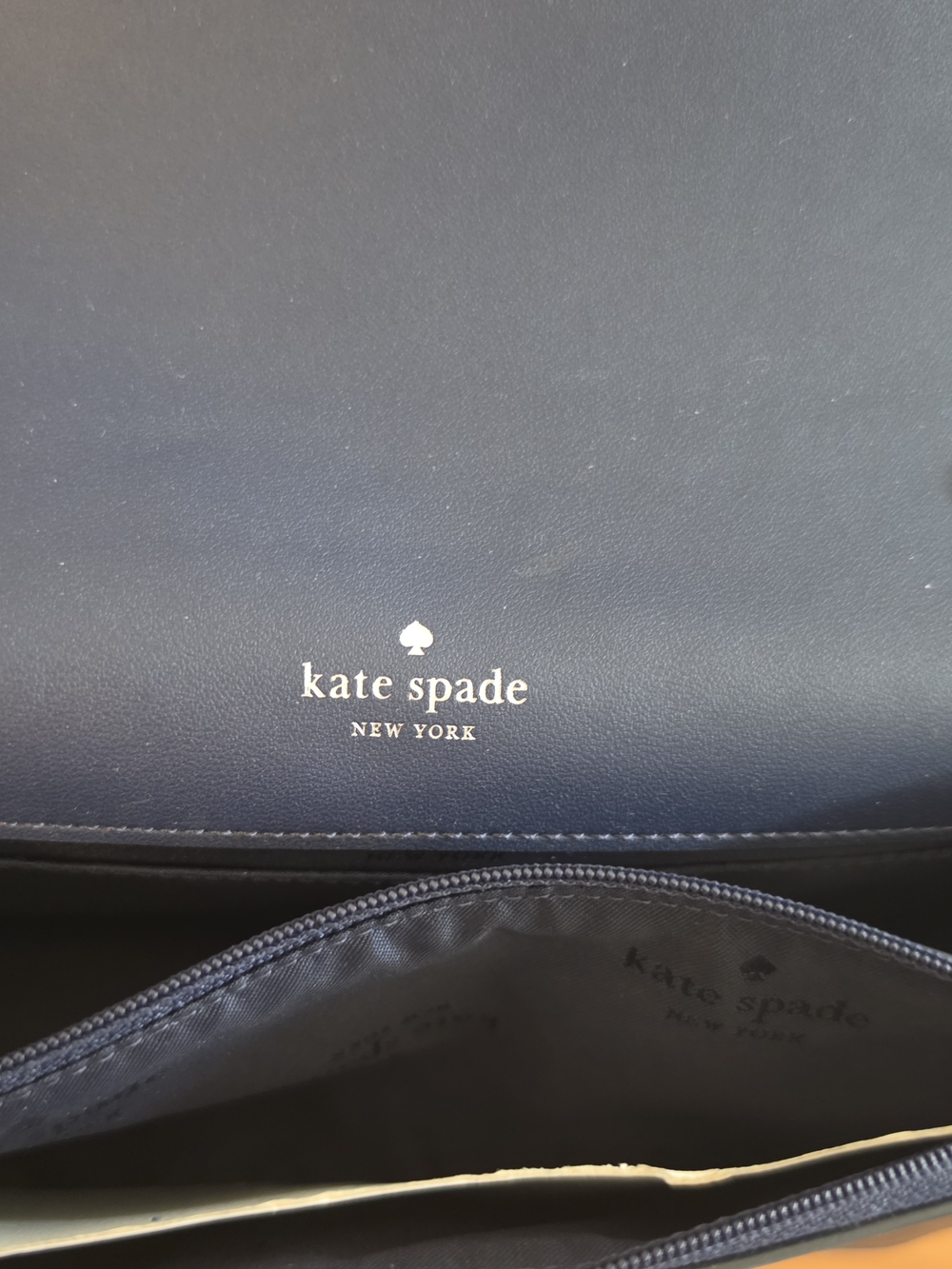 Elegant Kate Spade Madison Embroidered Floral Widow Mini-Flap Crossbody, Navy - Picture 12 of 14